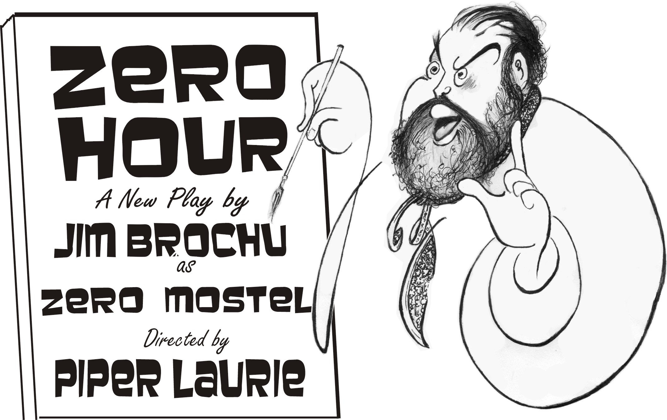 Jim Brochu, Hirschfeld, Zero Mostel